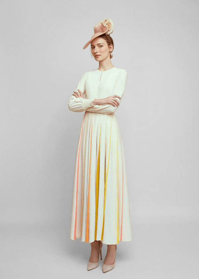 Vita pink straw fascinator with silk roses