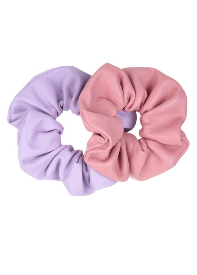 Cindy leather scrunchies