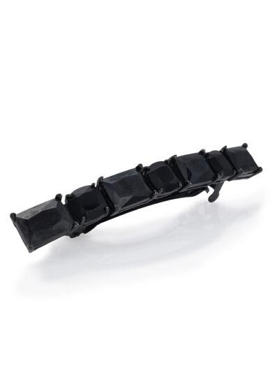 Luxury hair clip with black crystals