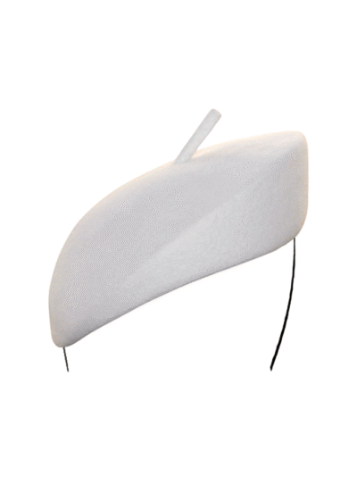Off-White Valenza beret pillbox hat in rabbit wool felt