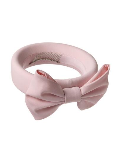 Famke Light Pink velvet halo headpiece